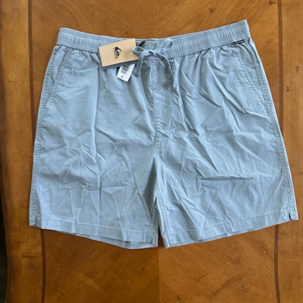 NWT Men's Quiksilver Elastic Drawstring Stretch Shorts- GRAY Size XL